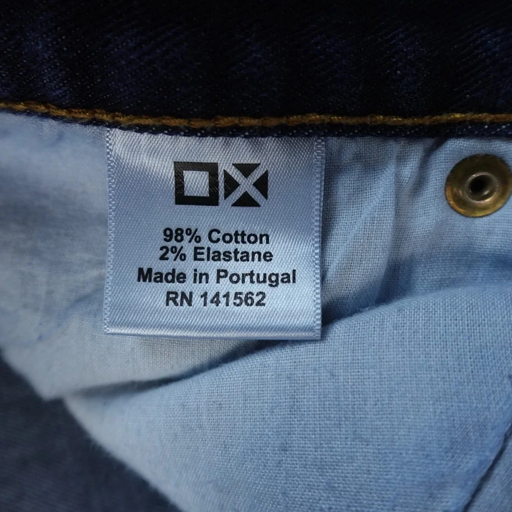 Peter Manning Jeans Mens 34X28 Dark Blue Denim Pants Classic Fit Preppy Straight